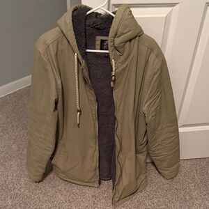 Men's Tan Hooded Jacket